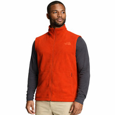 The North Face Men's Canyonlands Vest Orange Fleece Zip Jacket Size M
