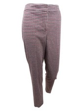 Nine West Women's Plus Size Houndstooth Tapered Pants