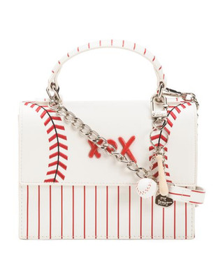 Betsey Johnson Kitsch Baseball Crossbody Bag With Charms NWT