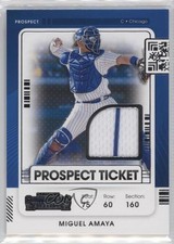 2021 Panini Contenders Prospect Ticket Jersey Miguel Amaya #PTJ-MA 11c3