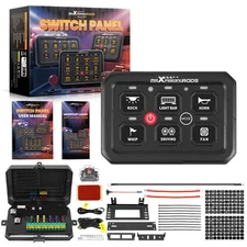 6 Gang RGB Switch Panel For Universal Car Truck UTV ATV Boat 12V-24V APP Control