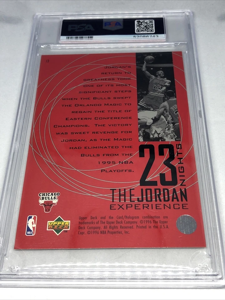 1998 UD 23 Nights Michael Jordan Jumbo PSA 9 - Image 2 of 2