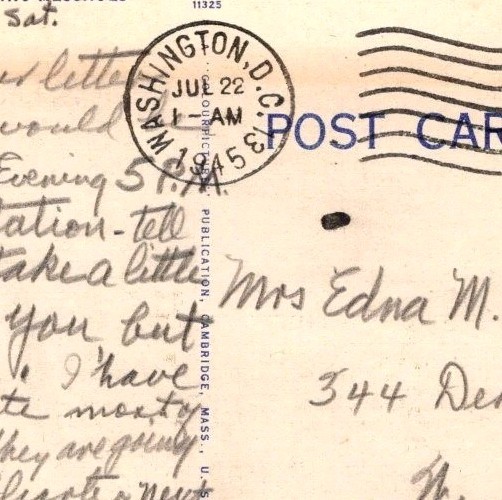 Pennsylvania Avenue Washington D C Jul 22 1945 Linen Postcard