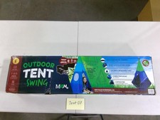 M M Outdoor Tent Swing Kids 5 Hanging Platform Seat Tree Play Blue Green New