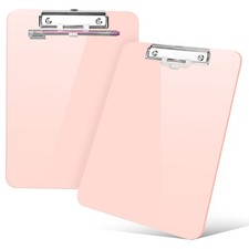 SFLHHDM A4 Clipboards,Plastic Clipboard with Pen Holder,Clip Boards 8.5x11 wi...