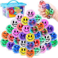 36 Pack Stress Balls, Squishy Ball for Adults, Squeeze Balls to Relax, Anti-A...