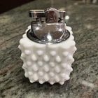 Fenton Art Glass Milk Glass Hobnail 3692 MI Cigarette Lighter