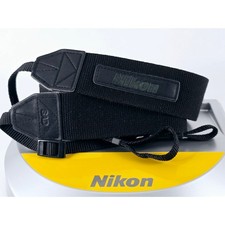 Rare Near MINT Nikon Genuine Camera Neck Strap Black 1.5in 3.8cm From Japan