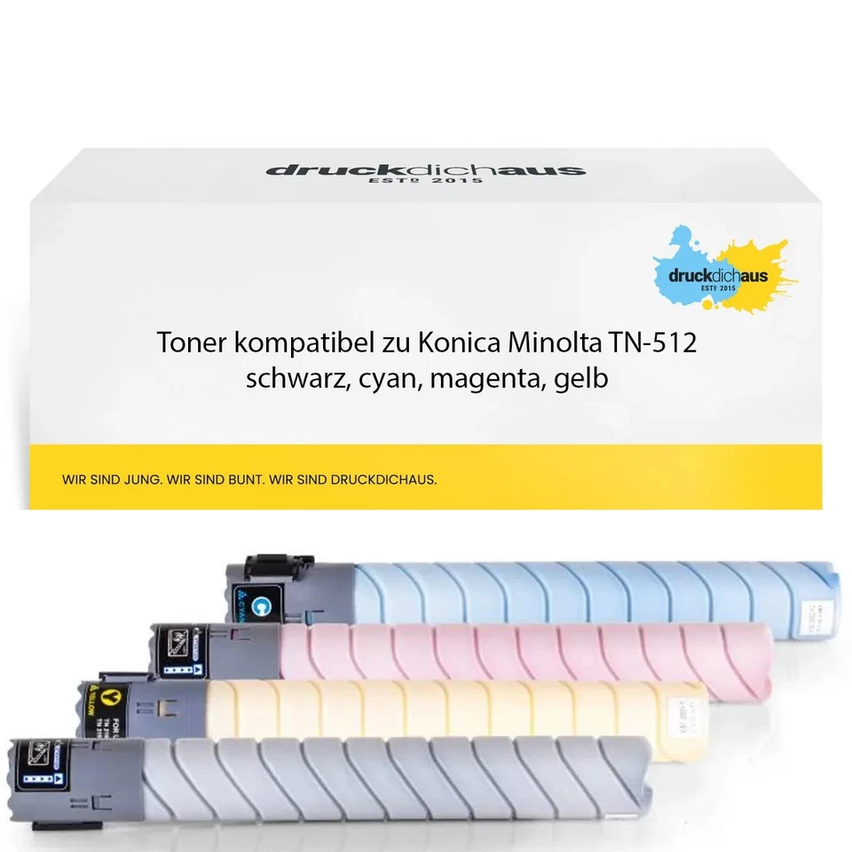 DRUCKDICHAUS Cartucho de repuesto Konica Minolta TN-512 para Bizhub C 454, C 454 e, C 554, C 554 e