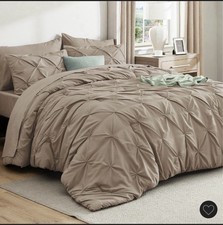 Comforter Set King 7 Pc Khaki