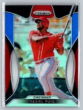 2019 Panini Prizm #257 Yasiel Puig Red, White, & Blue Prizm