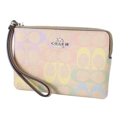 Coach Pouch CDF28 SVSAS Signature Rainbow Color Outlet Damen Accessoires