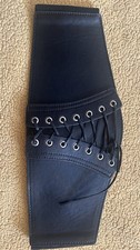Women's Faux Leather Snap Back Corset Size m/L