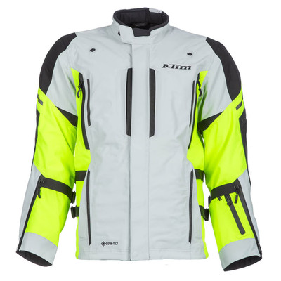 KLIM Mens Latitude Armored Touring Motorcycle Jacket, High-Rise Hi-Vis Size: LG