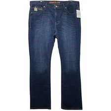 Cinch IAN Men's Size 38x32 Mid-Rise Slim Boot Cut Jeans Medium Wash Blue ~NWT