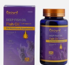 Fish Oil Capsules For DOGS  CATS Omega 3 From Alaskan Salmon, Cod  Kril OIL