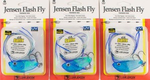 (LOT OF 3) LUHR JENSEN FLASH FLY TWINKIE RIG 2260-001-1506 CANDY UV BLUE CO7196