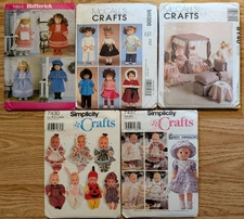 McCall's Simplicity Butterick Doll Clothes Patterns - You Choose