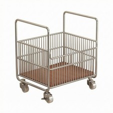 w&auml;schewagen mit rollen holzoptik rollender w&auml;schekorb leicht zu bewegen