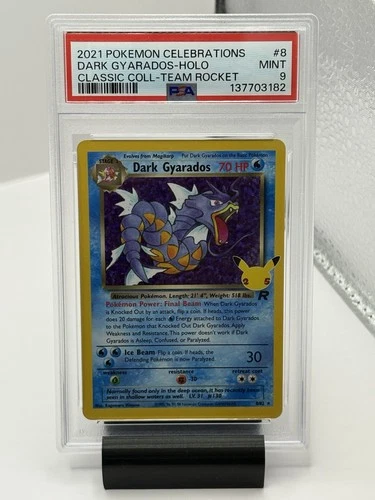 2021 Pokemon Dark Gyarados Celebrations Classic Collection 8 PSA 9 MINT