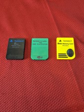 Sony Playstation 8 MB Memory Card Lot Of 3