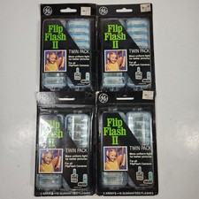 GE Flip Flash II Twin Pack 2 Arrays-16 Flashes New Old Stock Lot Of 4 SEALED