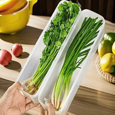 2pcs Transparent Refrigerator Fresh-Keeping Food Storage Sealed Boxes - NEW