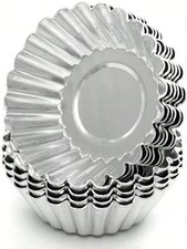 30pcs Aluminium Egg Tart Moulds Reusable Mini Baking Cups Muffin Cupcake Liners