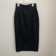 David N Authentic Wool Skirt Black Long Formal Vintage Pencil Skirt Modest