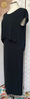NWT Club Monaco Coryn Robe Soot Black Noir Cape Stretch Dress Size 6 $179 FX1