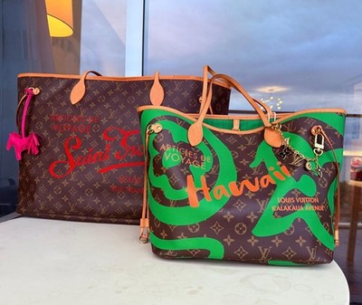 St Tropez Louis Vuitton Escale onthego gm shoulder bag tote pink