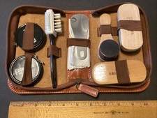 Shoe Shine Kit with PU Leather Elegant Case, 7-Piece Travel Shoe Shine 10oz. 7  