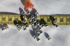 6mm Silver Plated Round Spacer Beads, 50 Pieces