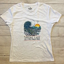 Spring Lake Five 5 mile run tee shirt NJ New Jersey shore 2017 performance Large