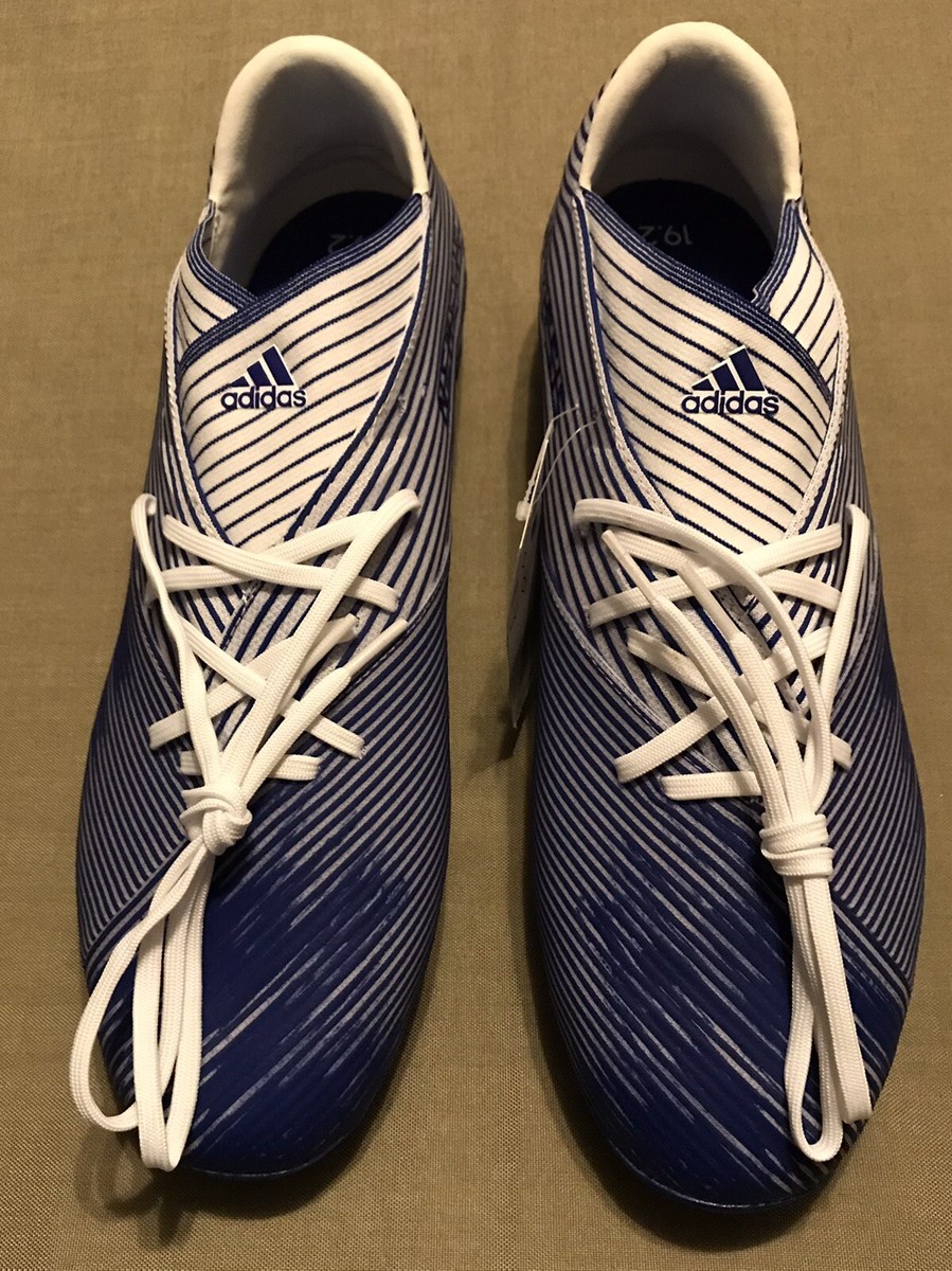 2019 Mens NEMEZIZ 19.2 FG Soccer Cleats Cloud White/Blue  display picture 3