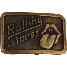Rolling Stones 1976 Concert Tour Kiss Tongue Jagger 1970s Vintage Belt Buckle
