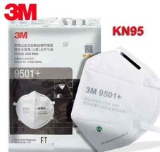 50-Pack 3M 9501+ Face Mask KN95 Particulate Respirator Masks EXP 5/2025 N95 lab