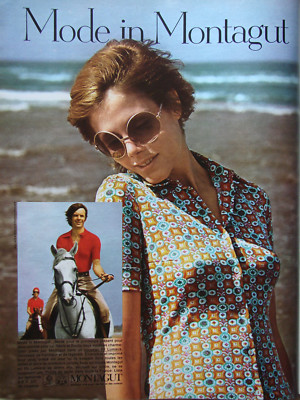 PRESSEWERBUNG 1971 MODE IN MONTAGE MODE FÜR DEN FRÜHLING - PFERD