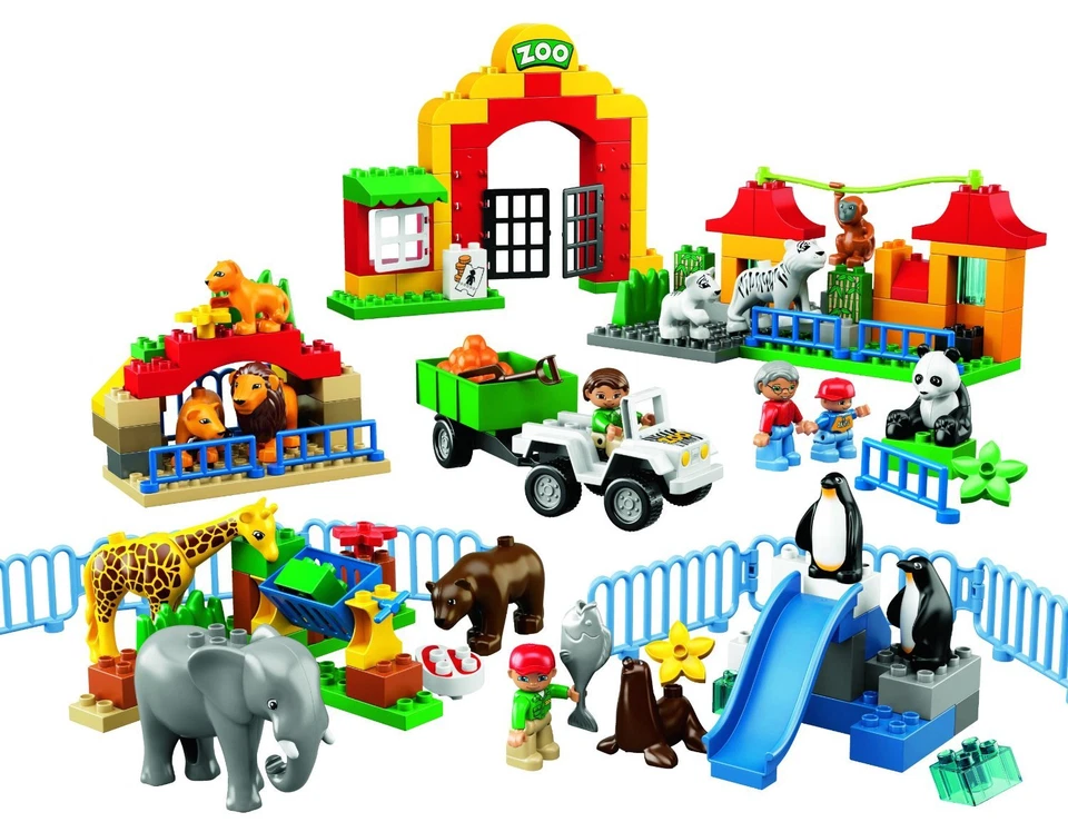 LEGO Duplo 6157 Big Zoo difícil de encontrar juego de construcción retirado de colección NUEVO Foto 2 de 4