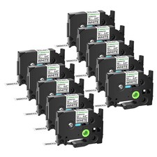10PK Black on White Tape Fits Brother P-Touch TZe-231 TZ-231 Label 12mm 0.47"