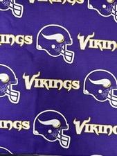 MINNESOTA VIKINGS COTTON FABRIC 3/4 Yard