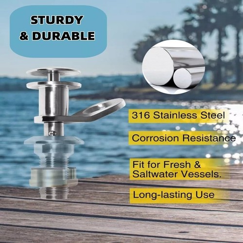 1/2'' Quick Release Boat Fender Holder Mount Cleat Hook Universal 316 Stainless - Bild 5 von 10