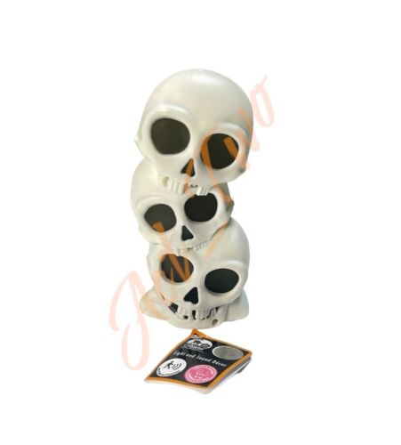 Halloween LED Multi-Light Motion Activated Sound 7” Skull NEW