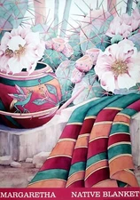 Rare MARGARETHA "NATIVE BLANKET" Collectible, Vintage, Art Exhibit Poster