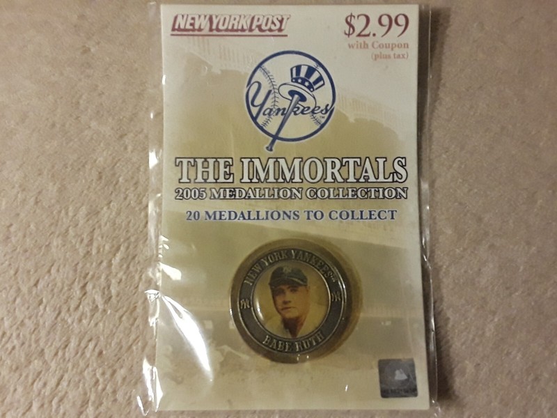 Babe Ruth HOF 2005 The Immortals Medallion Collection New York Yankees New