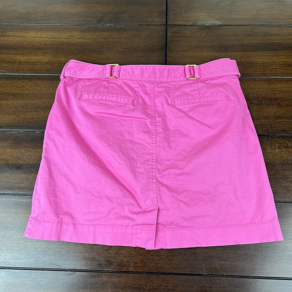 Ralph Lauren Golf Falda Corta Pantalones Cortos Rosa Sólido Bolsillos Cinturón Mujeres Talla 10 Foto 2 de 4