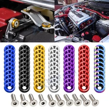 10x JDM Billet Aluminum Alloy Fender Bumper Washer Engine Bay Screw Bolts Kits