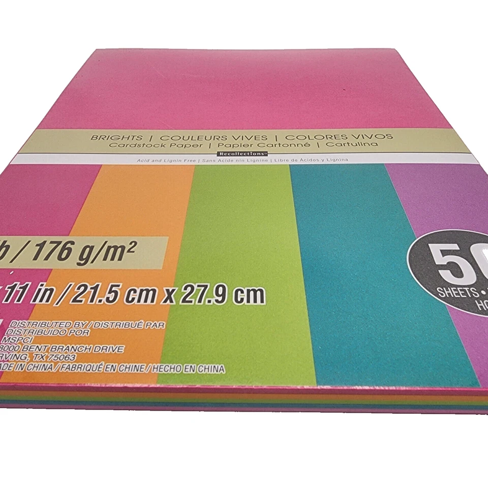 Recollections Cardstock Paper Brights 8.5" x 11"  50 Sheets 65 lb Acid Free - Image 4 of 4