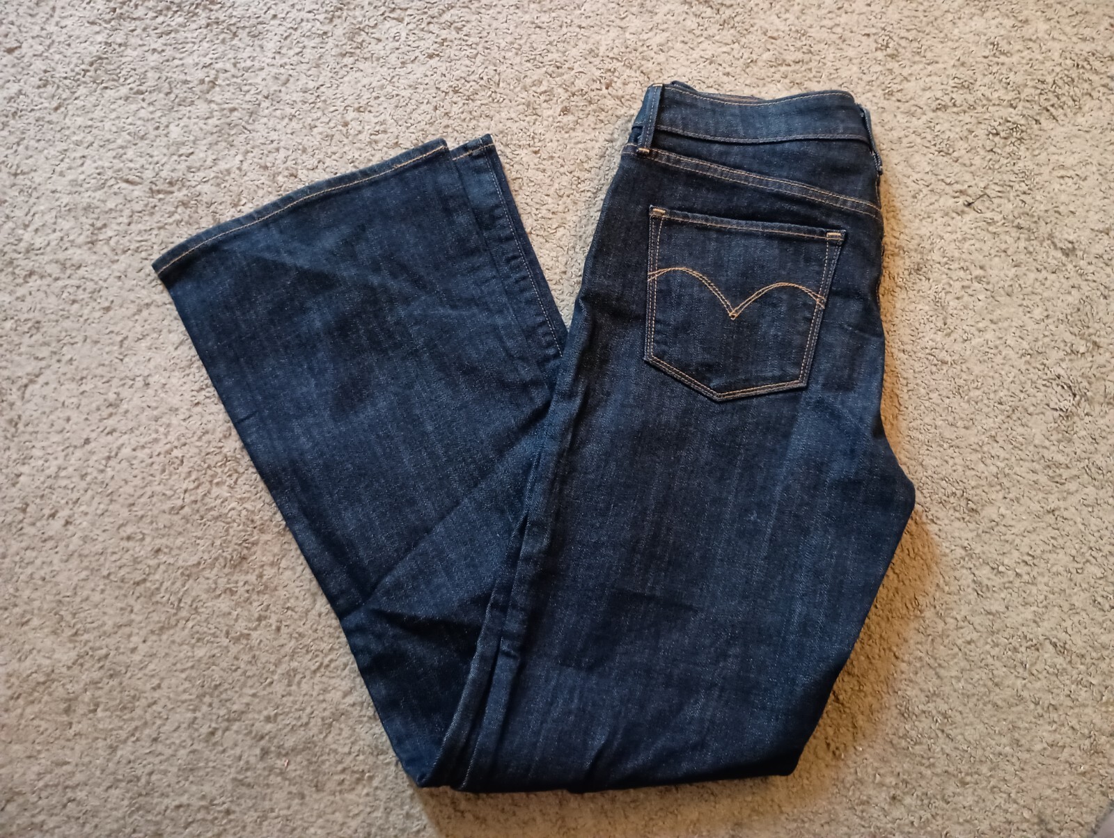 Levi's Demi Curve Classic Boot Cut Jeans 8/29 Dark Blue PRE-OWNED image 3