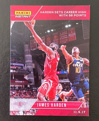 James Harden MVP -Career High 56 Pts- 2017 NBA Panini Instant #30 of 57  RARE